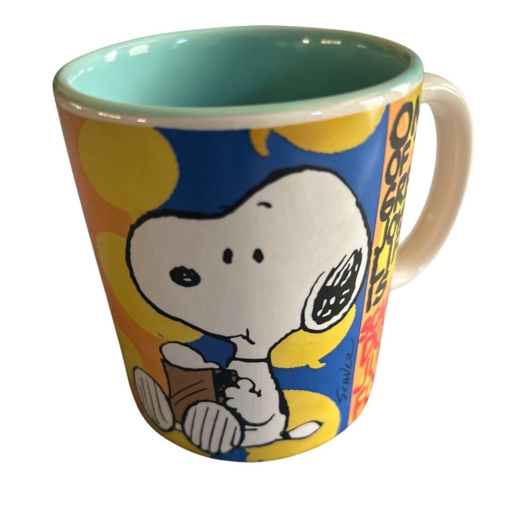 Vintage Gibson Peanuts Snoopy Colorful Coffee Mug Dishwasher & Microwave Safe